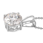 Moissanite Solitaire Pendant with Necklace (Size 20) in Platinum Overlay Sterling Silver 2.00 Ct.