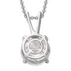 Moissanite Solitaire Pendant with Necklace (Size 20) in Platinum Overlay Sterling Silver 2.00 Ct.