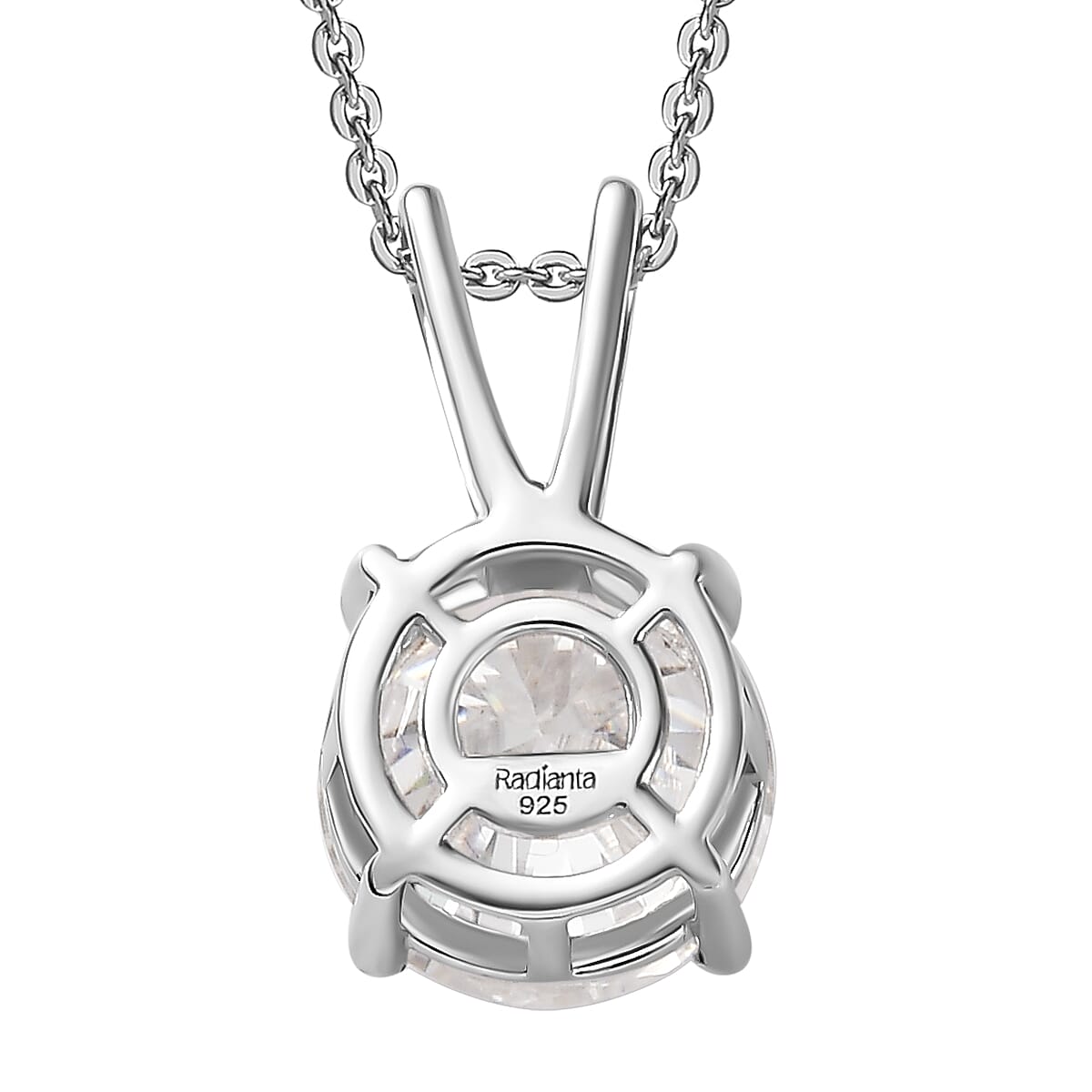 2 Ct. Moissanite Pendant Necklace pendant in Platinum Sterling Silver 4247961 5