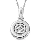 Moissanite Pendant with Chain (Size 20) in Platinum Overlay Sterling Silver 1.00 Ct.