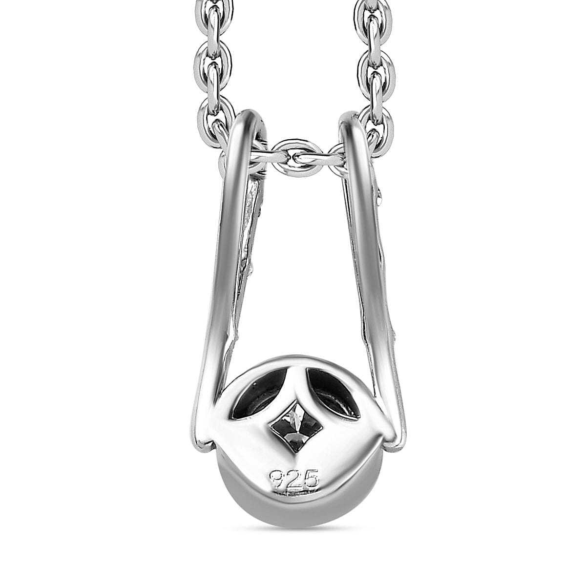Moissanite Designer Pendant with Chain (Size 20) in Platinum Overlay Sterling Silver 4267823 4