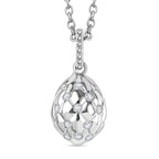 Moissanite Pendant with Chain (Size 20) in Platinum Overlay Sterling Silver