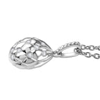 Moissanite Pendant with Chain (Size 20) in Platinum Overlay Sterling Silver