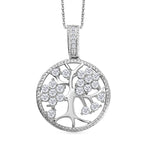 D'joy Moissanite Pendant with Chain (Size 20) in Platinum Overlay Sterling Silver