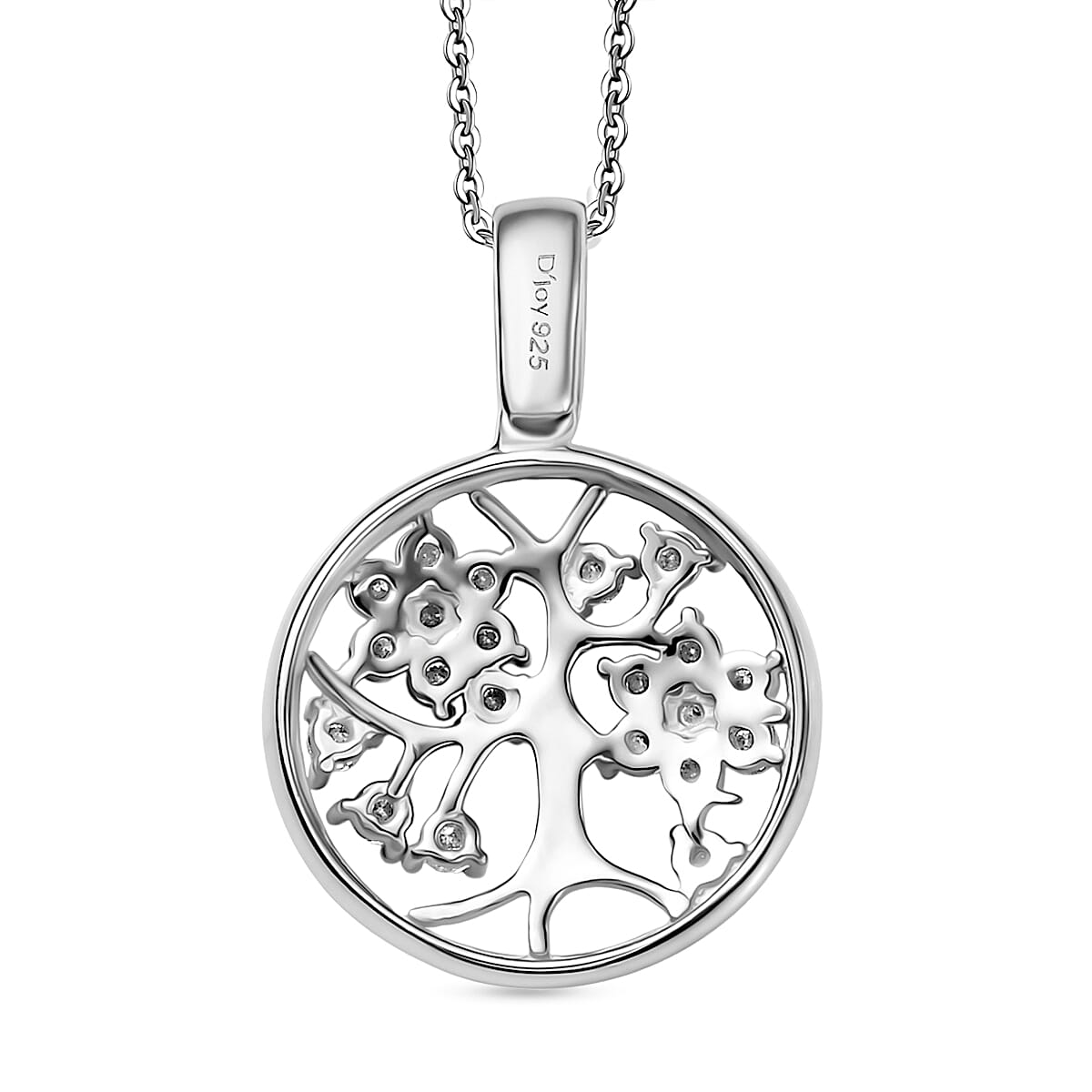 D'joy Moissanite Pendant with Chain (Size 20) in Platinum Overlay Sterling Silver 4417514 5