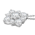 Moissanite Pendant with Chain (Size 20) in Platinum Overlay Sterling Silver 1.80 Ct.