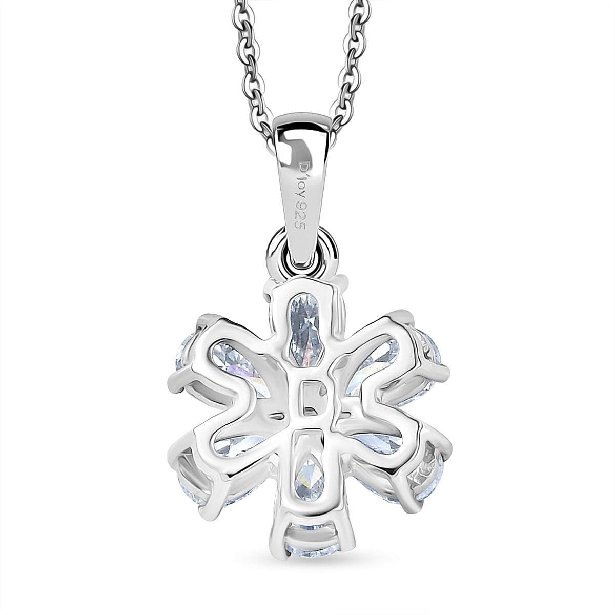 Moissanite Pendant with Chain (Size 20) in Platinum Overlay Sterling Silver 1.09 Ct. 4417530 5