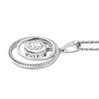 Moissanite Pendant with Chain (Size 20) in Platinum Overlay Sterling Silver  Wt. 5.35 Gms  0.750  Ct.