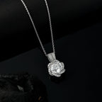 Moissanite Pendant with Chain (Size 20) in Rhodium Overlay Sterling Silver 2.33 Ct.