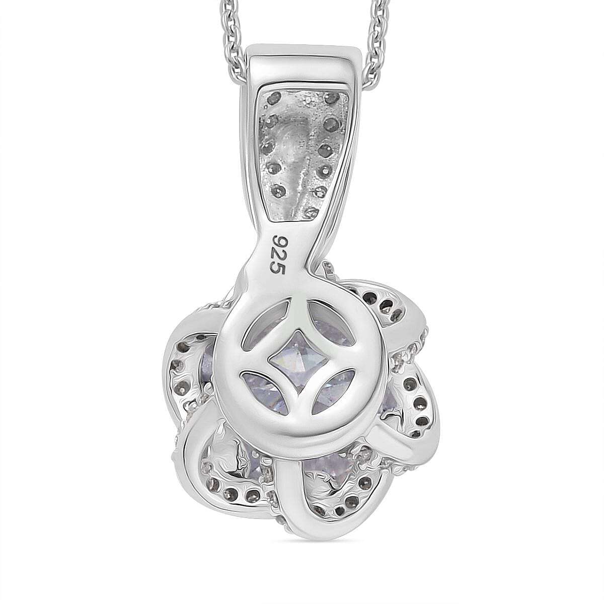 Moissanite Pendant with Chain (Size 20) in Rhodium Overlay Sterling Silver 2.33 Ct. 4357316 5