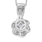 Moissanite Pendant with Chain (Size 20) in Rhodium Overlay Sterling Silver 2.33 Ct.