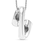 Moissanite Pendant with Chain (Size 20) in Rhodium Overlay Sterling Silver 1.15 Ct.