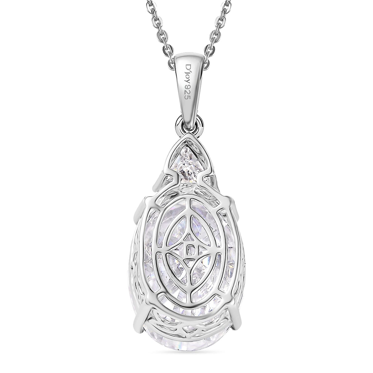 13.4 Ct. Moissanite Solitaire set(cp) in Rhodium Sterling Silver 4424724 5