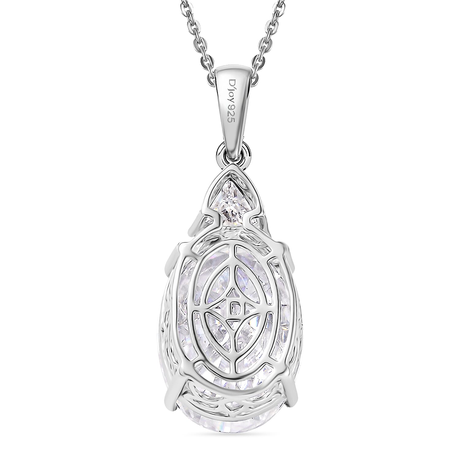 13.4 Ct. Moissanite Solitaire set(cp) in Rhodium Sterling Silver 4424724 5