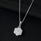 D'Joy Moissanite Pendant with Chain (Size 20) in Rhodium Overlay Sterling Silver 1.19 Ct.