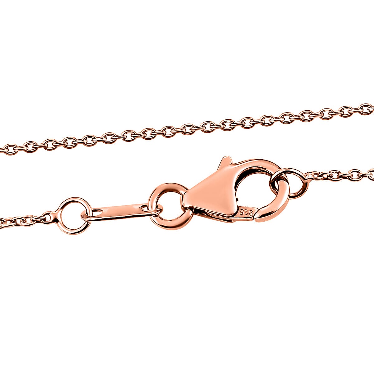 Moissanite Solitaire Pendant with Chain (Size 20) in 18K Vermeil Rose Gold Plated Sterling Silver 1.10 Ct. V32755679 6