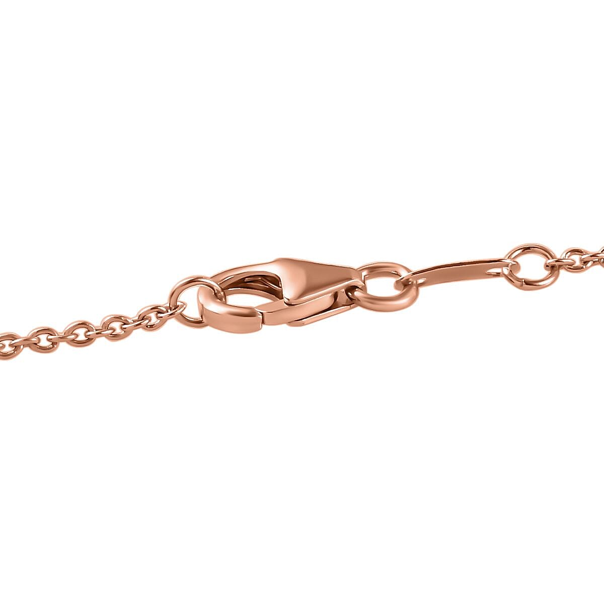 RADIANTA GRA Certified Moissanite Solitaire Pendant with Chain (Size 20) in 18K Vermeil Rose Gold Over Sterling Silver 1.22 Ct. V32639438 6
