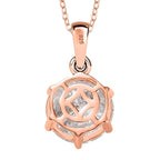 Moissanite Pendant with Chain (Size 20) in Vermeil RG Sterling Silver  Wt. 5.3 Gms  5.700  Ct.