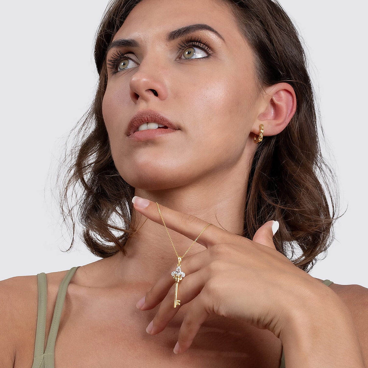 Moissanite Pendant with Chain (Size 20) in 18K Vermeil YG Plated Sterling Silver 4194566 2
