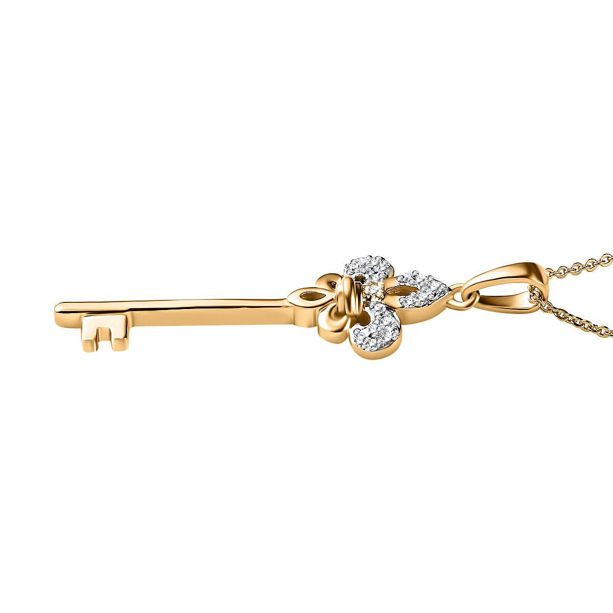 Moissanite Pendant with Chain (Size 20) in 18K Vermeil YG Plated Sterling Silver 4194566 4