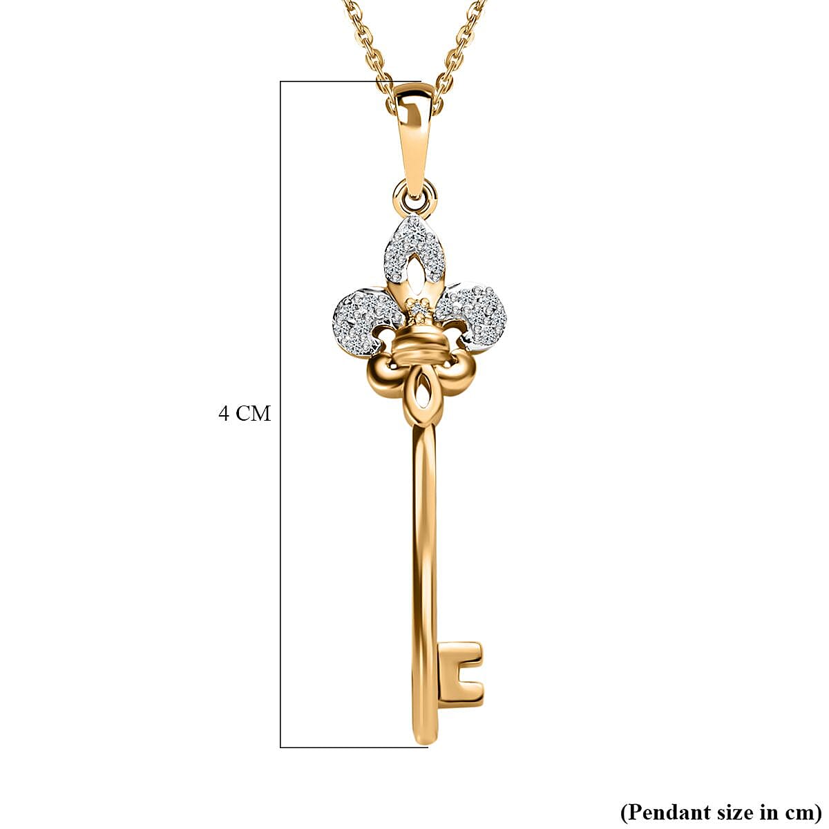 Moissanite Pendant with Chain (Size 20) in 18K Vermeil YG Plated Sterling Silver 4194566 6