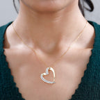 Moissanite Pendant with Chain (Size 20) in Vermeil YG Sterling Silver
