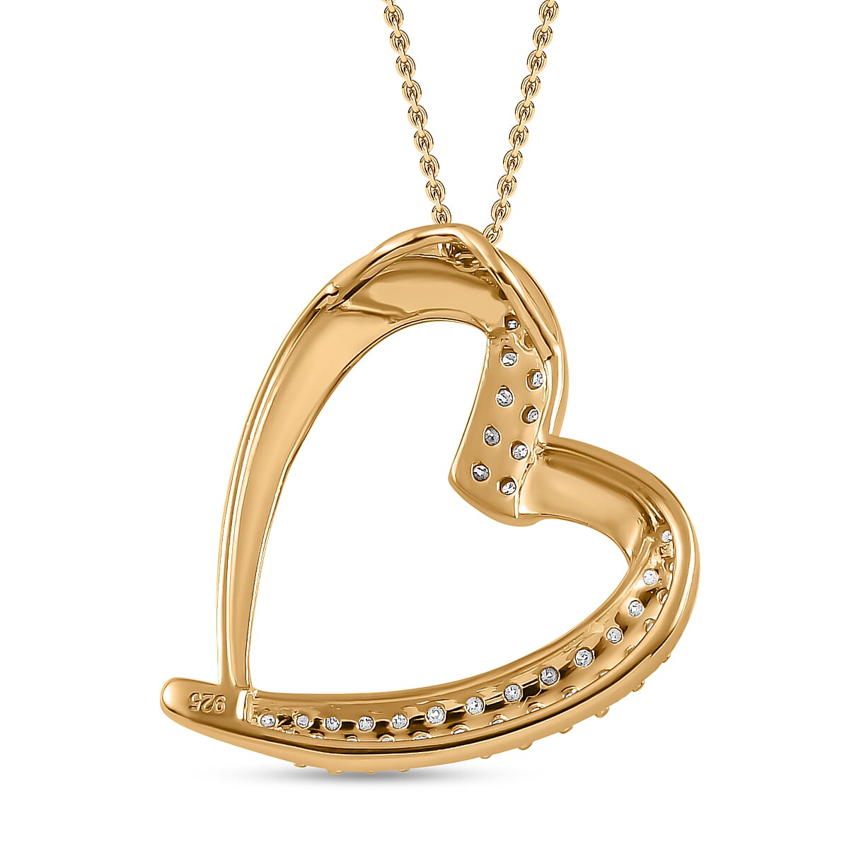 Moissanite Pendant with Chain in Vermeil YG Sterling Silver Wt. 6.93 grams, 0.790 Ct 4249840 4