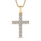 Moissanite Pendant with Chain (Size 20) in Vermeil YG Sterling Silver  1.200  Ct.