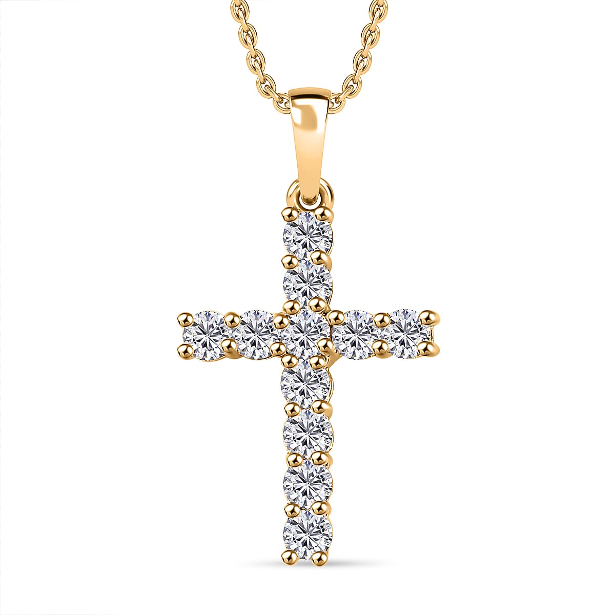 Moissanite Pendant with Chain (Size 20) in Vermeil YG Sterling Silver  1.200  Ct. 4267181 0