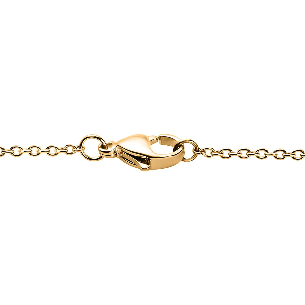 D'Joy Moissanite Trilogy Drop Pendant in Yellow Gold Plated Sterling Silver with Chain (Size 20) 1.44 Ct.