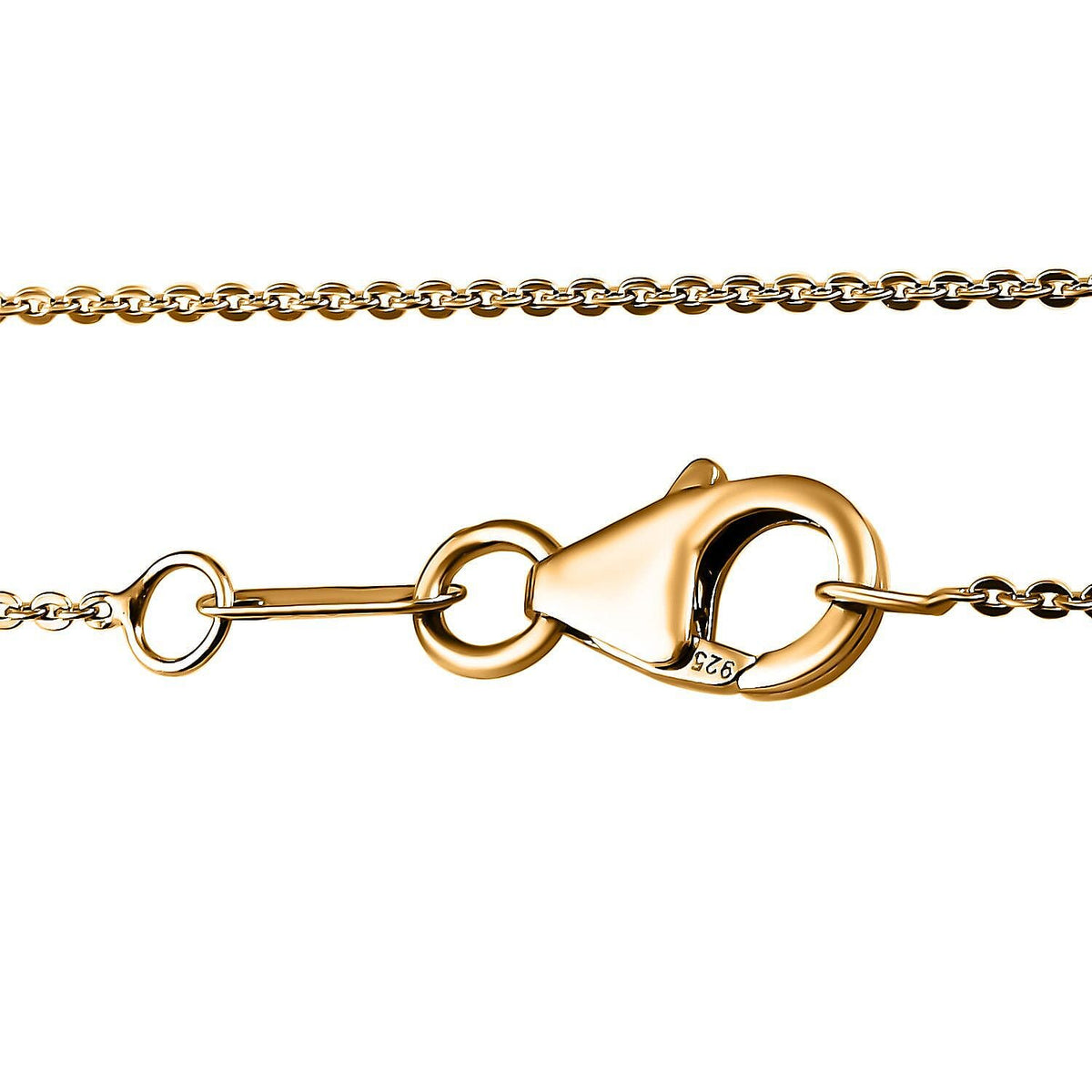 1.40 Ct Moissanite Pendant with Chain Size 20 Inch in 18K Vermeil Yellow Gold Plated Sterling Silver 4202837 6