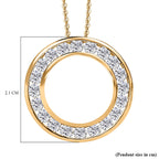 Moissanite Pendant with Chain (Size 20) in 18K YG Plating Sterling Silver 1.2  Ct.