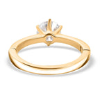 Moissanite Ring in 18K Vermeil Yellow Gold Plated Sterling Silver 0.94 Ct.