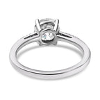Moissanite Ring in Platinum Overlay Sterling Silver 1.30 Ct.