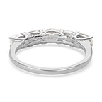 Moissanite Ring in Platinum Overlay Sterling Silver 1.240 Ct.