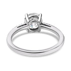 Moissanite Ring in Platinum Overlay Sterling Silver 1.30 Ct.