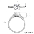 Moissanite Ring in Platinum Overlay Sterling Silver 1.31 Ct.