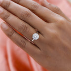 Moissanite Ring in Platinum Overlay Sterling Silver 2.35 Ct.