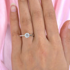 Royal Bali Collection - D'Joy Moissanite Solitaire Openable Ring in Platinum Overlay Sterling Silver 0.94 Ct.