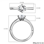 Royal Bali Collection - D'Joy Moissanite Solitaire Openable Ring in Platinum Overlay Sterling Silver 0.94 Ct.