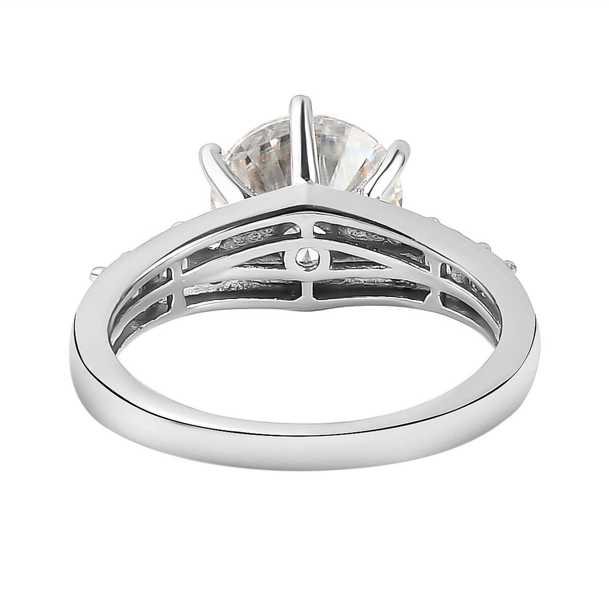 Moissanite Ring in Platinum Plated Sterling Silver 2.43 Ct. 8731904 5