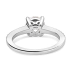 Moissanite Ring in Rhodium Overlay Sterling Silver 2.02 Ct.
