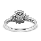 Moissanite Ring in Rhodium Overlay Sterling Silver 2.60 Ct. Metal Wt - 4.00 Gms.