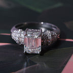 Moissanite Ring in Rhodium Overlay Sterling Silver 2.90 Ct.