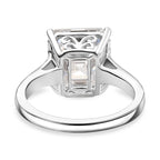 The 5ct Royal Asscher - Moissanite Asscher Cut Ring in Rhodium Overlay Sterling Silver 5.00 Ct.