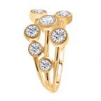 Preview Moissanite Smackdown - Designer Inspired - Moissanite Bubble Ring in 18K Vermeil YG Plated Sterling Silver 1.54 Ct