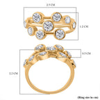 Preview Moissanite Smackdown - Designer Inspired - Moissanite Bubble Ring in 18K Vermeil YG Plated Sterling Silver 1.54 Ct