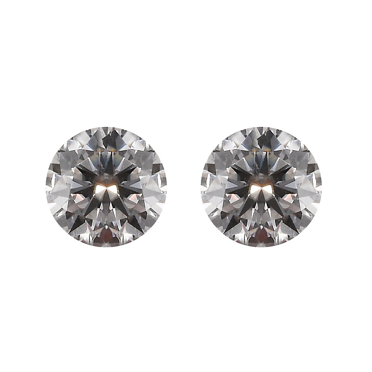Set of 2 Moissanite Loose Gemstones in Round Shape (4mm) 7932416 0