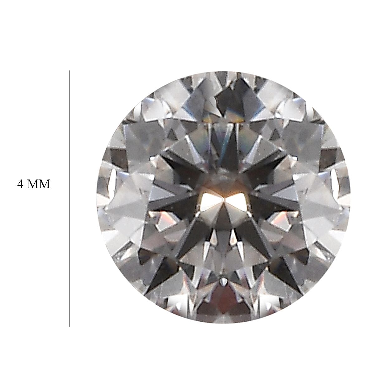 Set of 2 Moissanite Loose Gemstones in Round Shape (4mm) 7932416 5