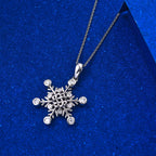 Moissanite Pendant with Chain (Size 20) in Rhodium Overlay Sterling Silver, Silver Wt. 7.40 Gms.